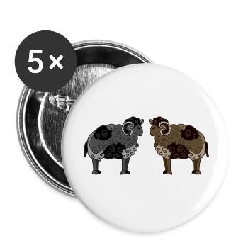 Ram - Buttons small 1''/25 mm (5-pack) - white - Front