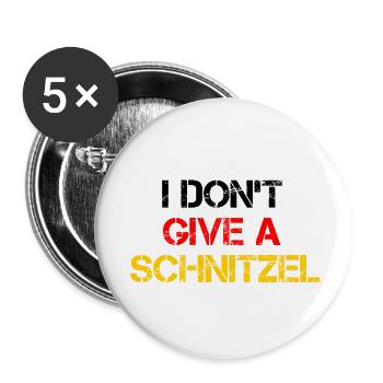 I Don't Give A Schnitzel Germany Party Idea - Buttons small 1''/25 mm (5-pack) - white - Front