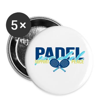 padel padeltennis paddel padle padeltennis joueur - Lot de 5 petits badges (25 mm) - blanc - Devant
