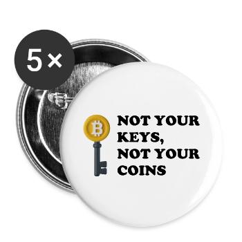 Not you key - Buttons small 1''/25 mm (5-pack) - white - Front