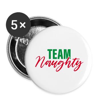 Team Frech - Buttons klein 25 mm (5er Pack) - Weiß - Vorne