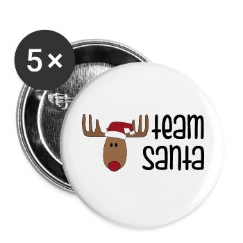 Lustige Weihnachten - Buttons klein 25 mm (5er Pack) - Weiß - Vorne