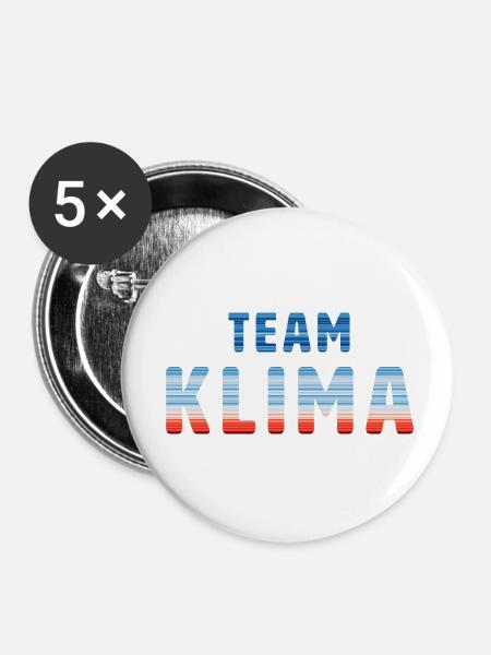 Team Klima | Warming Stripes - Buttons klein 25 mm (5er Pack) - Weiß