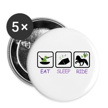 iceland competition shirts vegetarian tent ride - Buttons klein 25 mm (5er Pack) - Weiß - Vorne