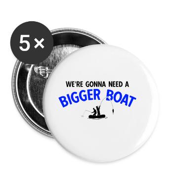 Angler Spruch zum Angeln Angel - Buttons klein 25 mm (5er Pack) - Weiß - Vorne