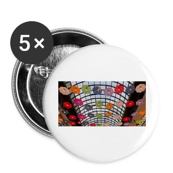 Colorful Umbrellas Rainbow - Buttons small 1''/25 mm (5-pack) - white - Front