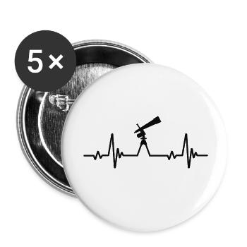 Stars Découvrez l'astrophysique - Lot de 5 petits badges (25 mm) - blanc - Devant