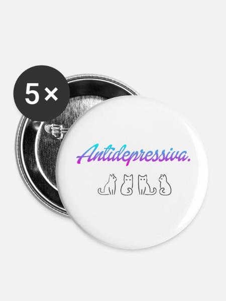 Katzenliebe. - Buttons klein 25 mm (5er Pack) - Weiß