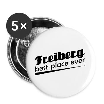 Freiberg - Stadt best place ever - Buttons klein 25 mm (5er Pack) - Weiß - Vorne