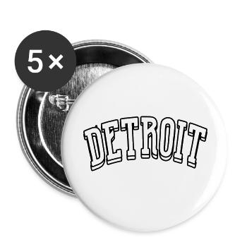 Chemise de Détroit - Lot de 5 petits badges (25 mm) - blanc - Devant