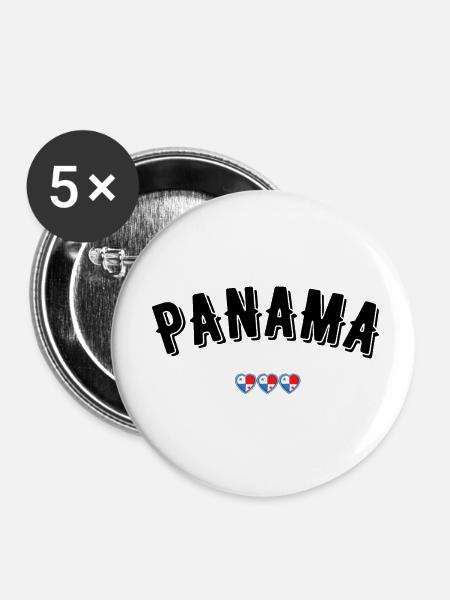 Panama - Buttons klein 25 mm (5er Pack) - Weiß