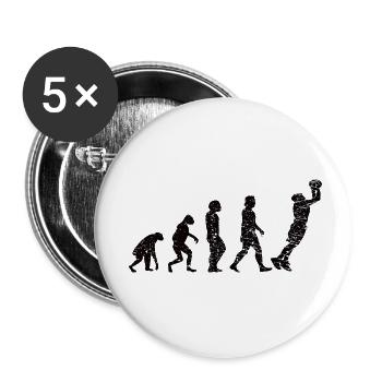 Basketballliebhaber Verein Basketball Basketballer - Buttons klein 25 mm (5er Pack) - Weiß - Vorne