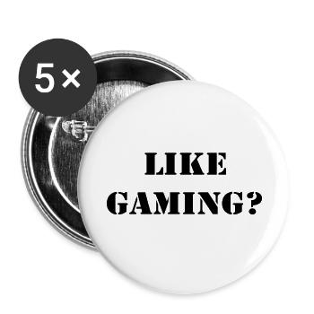Game Gaming PC - Buttons klein 25 mm (5er Pack) - Weiß - Vorne