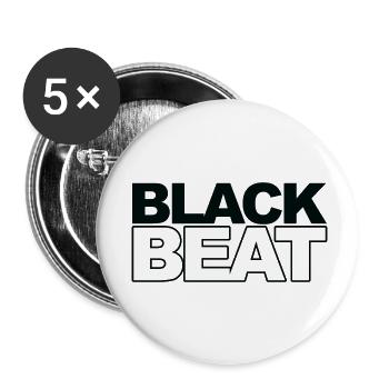 musique électronique blackbeat cadeau - Lot de 5 petits badges (25 mm) - blanc - Devant