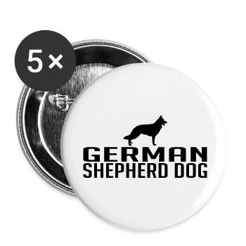 German Shepherd Dog Dog Breed Dogs Wilsigns - Buttons small 1''/25 mm (5-pack) - white - Front