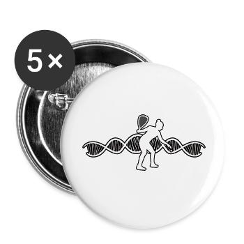 Squash Racquetball Jeu de squash Joueur de racquetball - Lot de 5 petits badges (25 mm) - blanc - Devant