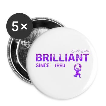 Brilliant since 1990 - Buttons small 1''/25 mm (5-pack) - white - Front