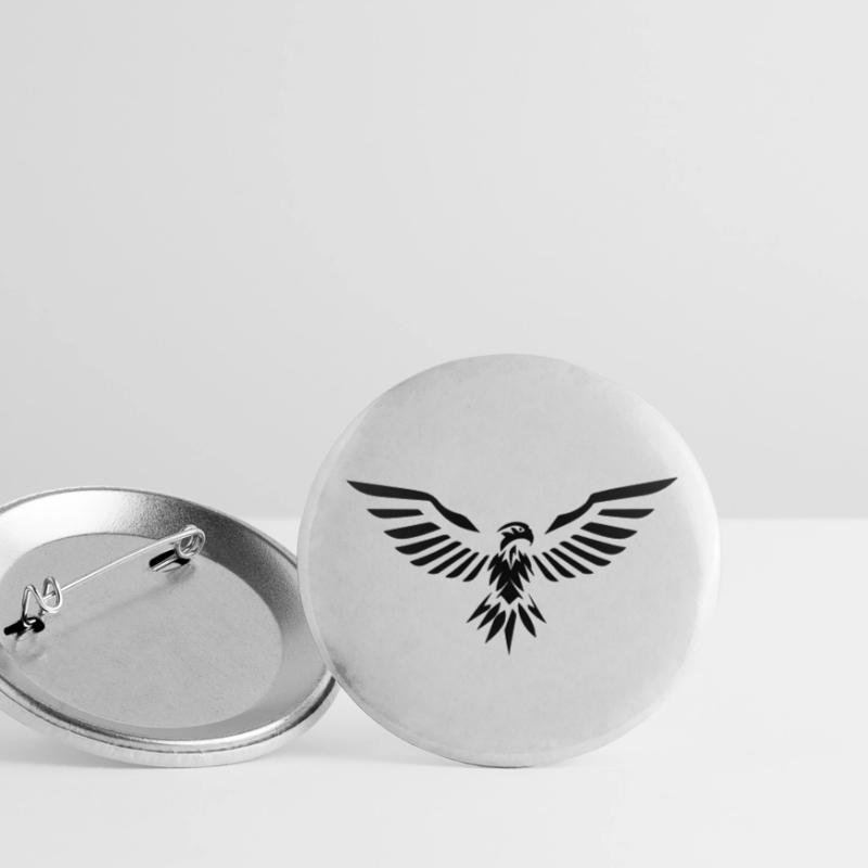 stylized eagle opening its wings in front Buttons small 1''/25 mm (5-pack)