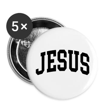 Jesus - Buttons klein 25 mm (5er Pack) - Weiß - Vorne