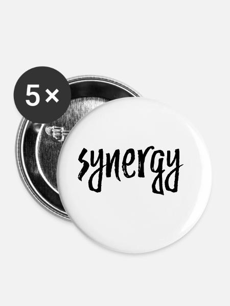 synergy - Buttons klein 25 mm (5er Pack) - Weiß
