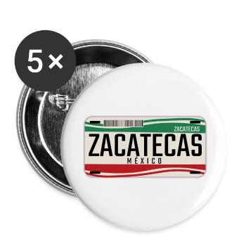 registration of Zacatecas Mexico - Buttons small 1''/25 mm (5-pack) - white - Front