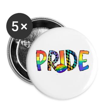 Pride2 - Buttons small 1''/25 mm (5-pack) - white - Front