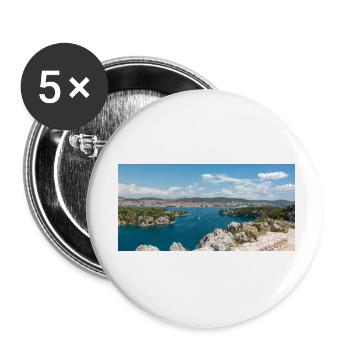 Vue panoramique Primošten Šibenik-Knin Croatie - Lot de 5 petits badges (25 mm) - blanc - Devant