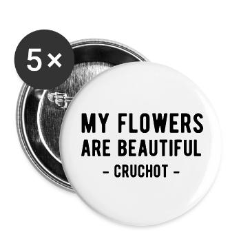 Louis de Funès Cruchot Gendarm - Buttons klein 25 mm (5er Pack) - Weiß - Vorne