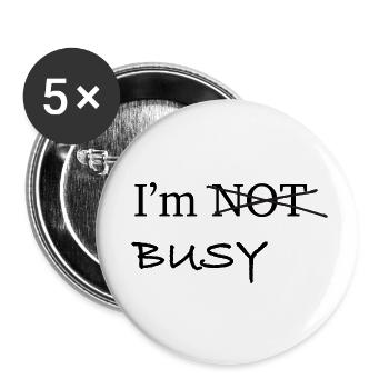 Im Busy - Buttons small 1''/25 mm (5-pack) - white - Front