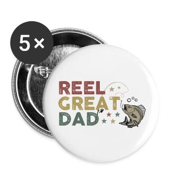 Rolle Großartiger Vater - Buttons klein 25 mm (5er Pack) - Weiß - Vorne