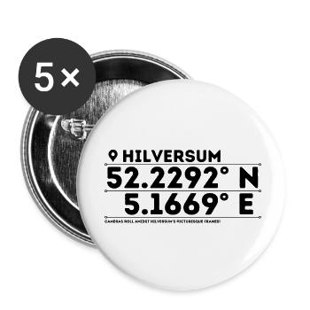 Hilversum: Media City & Scenic Landscapes - Buttons small 1''/25 mm (5-pack) - white - Front
