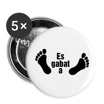Es gabat a Leich - Buttons klein 25 mm (5er Pack) - Weiß - Vorne