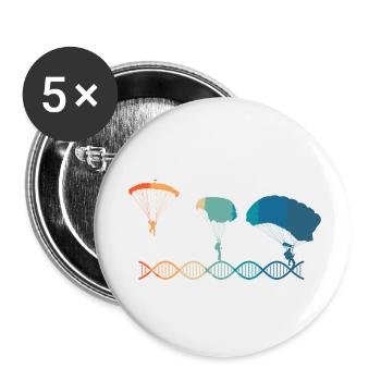 Parachutes are in my DNA - Buttons small 1''/25 mm (5-pack) - white - Front