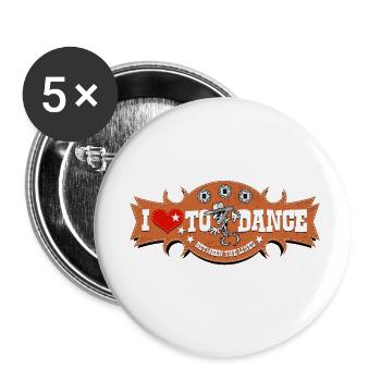 1245 entre les lignes blanches - Lot de 5 petits badges (25 mm) - blanc - Devant