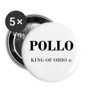 POLLO by King of Ohio - Buttons small 1''/25 mm (5-pack) - white - Front