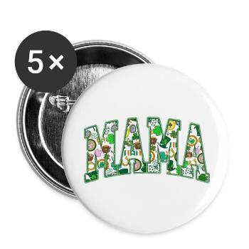 Mama St Patrick's Day Saint Holiday - Buttons small 1''/25 mm (5-pack) - white - Front