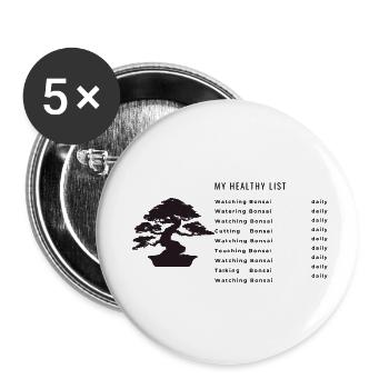 My healthy list Square - Buttons klein 25 mm (5er Pack) - Weiß - Vorne