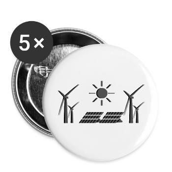 Renewable Energy - Earth Day - ApriNoeScor - Buttons small 1''/25 mm (5-pack) - white - Front