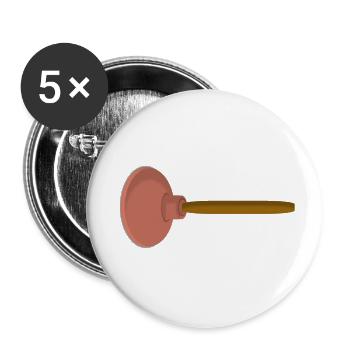 Toilet Accessories - Buttons small 1''/25 mm (5-pack) - white - Front