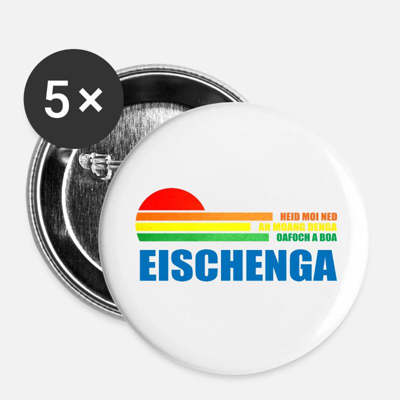 heid moi ned an moang denga oafoch a boa eischenga - Buttons klein 25 mm (5er Pack) - Weiß