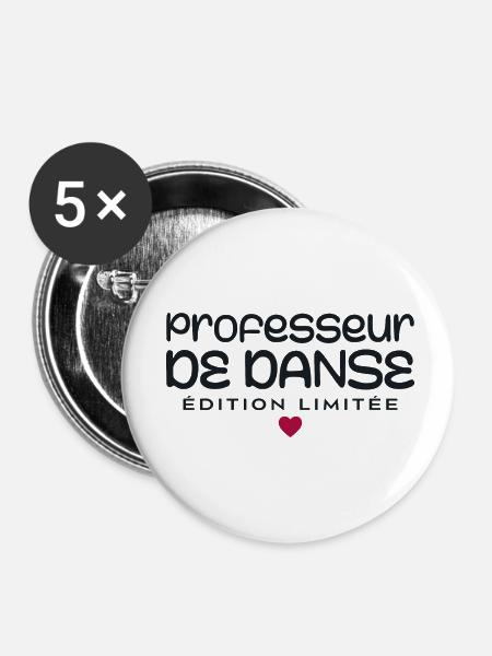 Tanzlehrerin - Buttons klein 25 mm (5er Pack) - Weiß