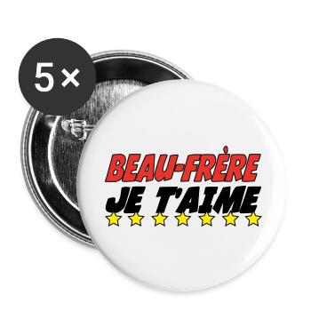 Schwager, ich liebe dich - Buttons klein 25 mm (5er Pack) - Weiß - Vorne