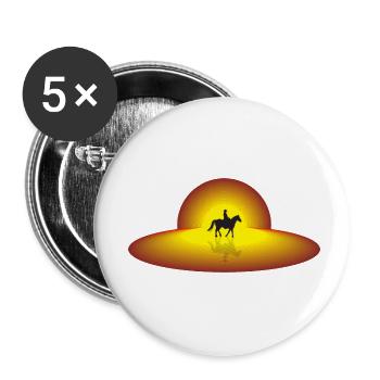 Cowboy Saturn - Buttons small 1''/25 mm (5-pack) - white - Front