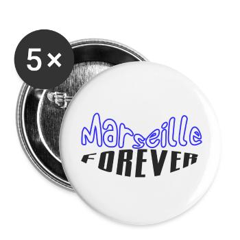 Marseille für immer - Buttons klein 25 mm (5er Pack) - Weiß - Vorne