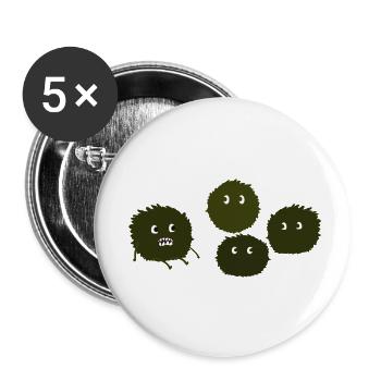 1 - Buttons klein 25 mm (5er Pack) - Weiß - Vorne