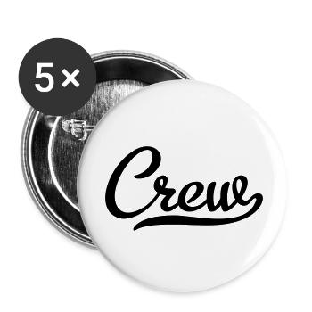 Crew - Buttons klein 25 mm (5er Pack) - Weiß - Vorne