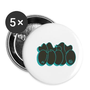 Untitled Project 21 - Buttons small 1''/25 mm (5-pack) - white - Front