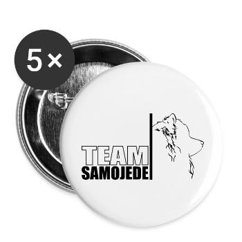 TEAM Samoyed Dog Dog Wilsigns - Buttons small 1''/25 mm (5-pack) - white - Front