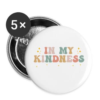 In My Kindness Era Funny Groovy In My Kindness Era - Lot de 5 petits badges (25 mm) - blanc - Devant
