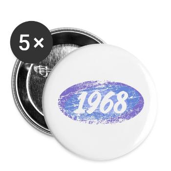 1968 1968 - Lot de 5 petits badges (25 mm) - blanc - Devant